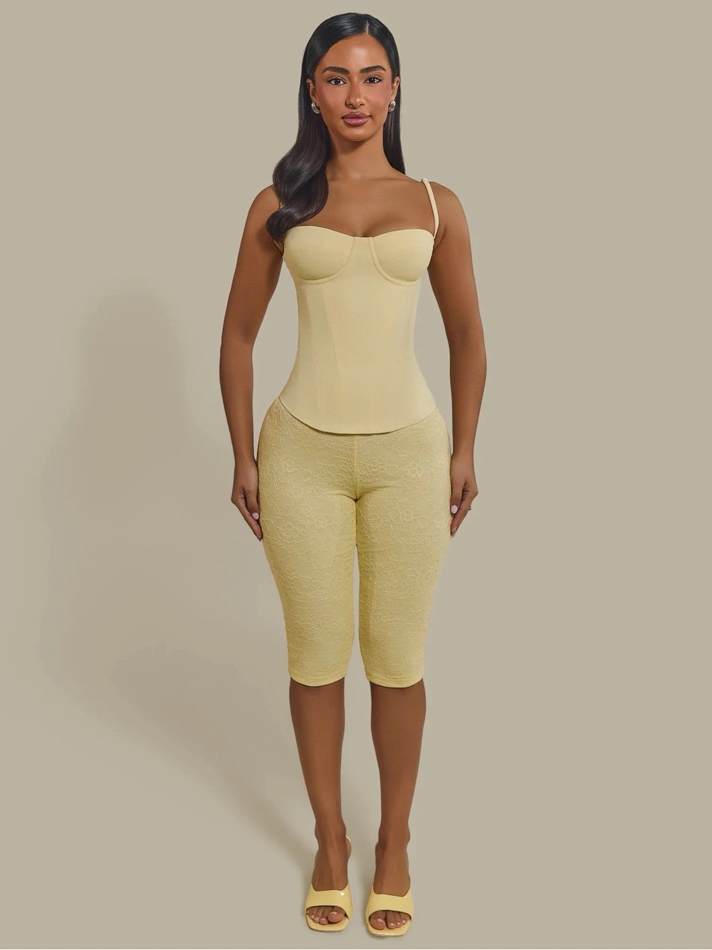 Women’s Light Yellow Shaping Bustier Top